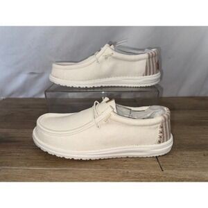 Hey Dude Wally Resort White Multi Canvas Slip On Loafers Mens Size 12 43094-94S